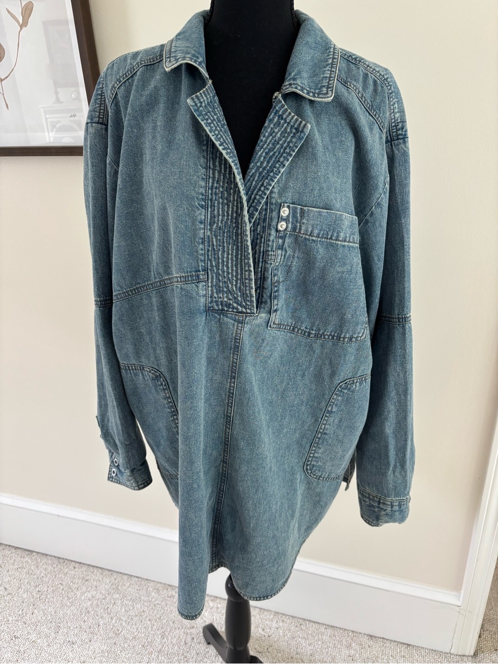Free People Denim Tunic